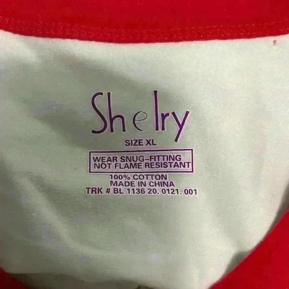 Shelly Girls Christmas Pajama Set. New With Tags Youth Size XL Holiday Lounge - Picture 2 of 5